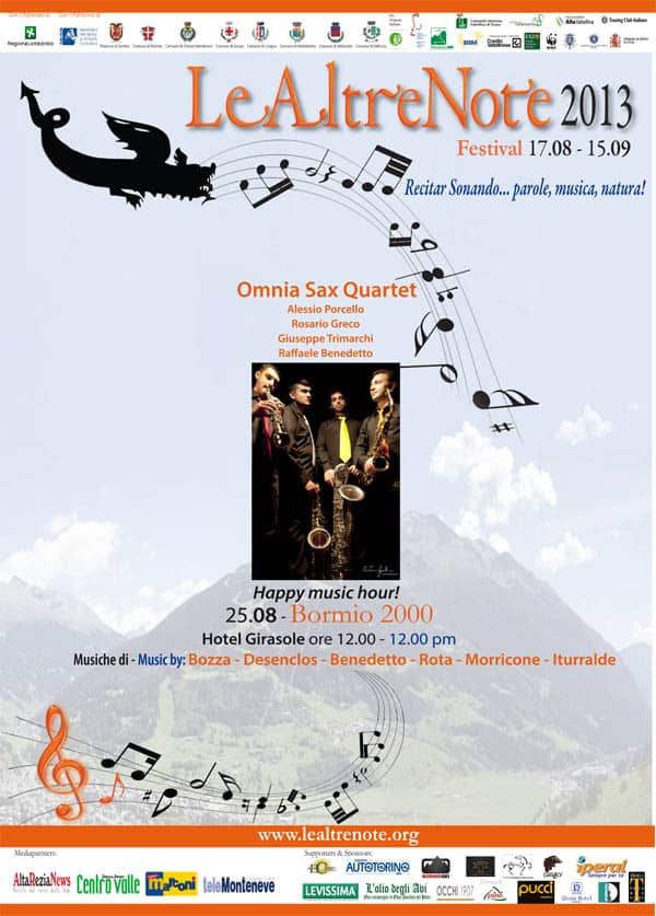25 agosto Omnia Sax Quartet