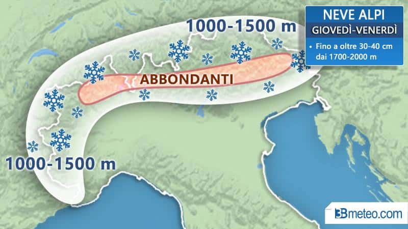 neve a bormio e sulle alpi: le previsioni di 3bmeteo