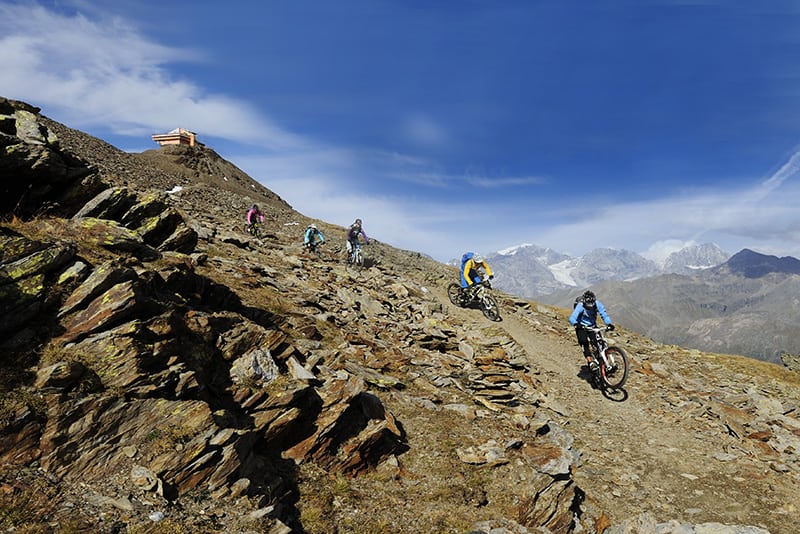 Bike park Bormio: il sentiero alpino che porta a Santa Caterina Valfurva