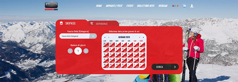 anteprima e-commerce bormio ski: ricarica lo skipass online