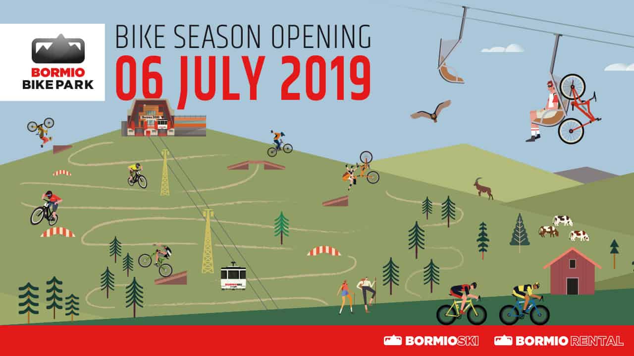 apertura bormio bike park 2019: illustrazione a cura di veronica pozzi